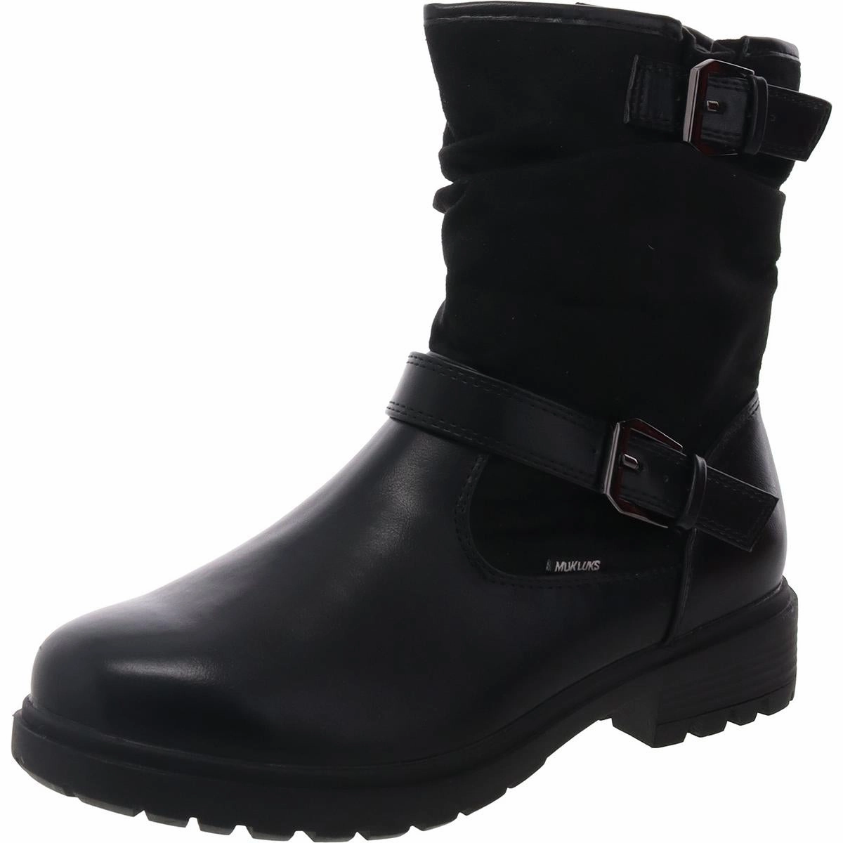 Womens Buckle Leather Ankle Boots Cheap Womens Boots for winter
