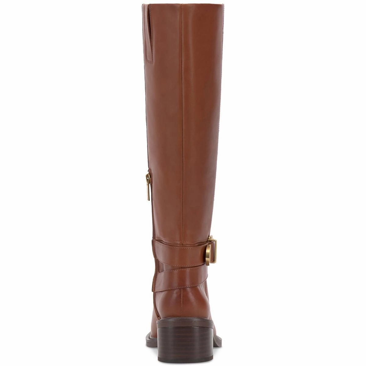 Womens Buckle Leather Knee-High Boots