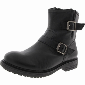 Womens Buckle Leather Motorcycle Boots Sale on Womens Trendy Boots