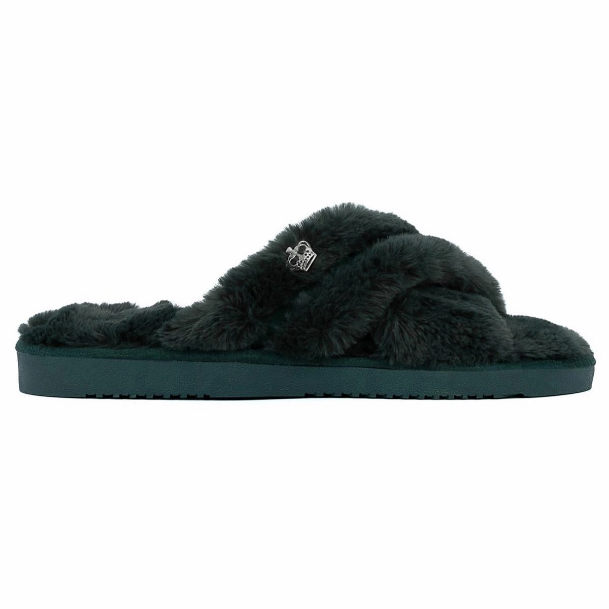 Womens Criss-Cross Man Made Slide Slippers