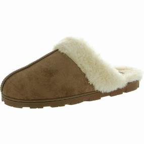 Womens Faux Fur Faux Suede Slide Slippers Cozy Womens Slippers discount