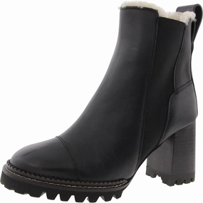 Womens Faux Fur Leather Booties Sale on Womens Trendy Boots