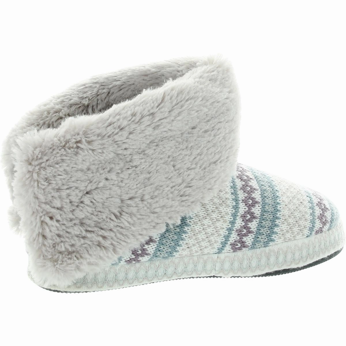 Womens Faux Fur Lined Bootie Slippers