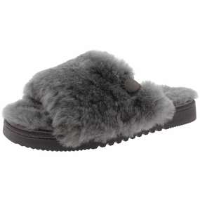 Womens Faux Fur Lined Faux Fur Slide Slippers Cozy Womens Slippers discount