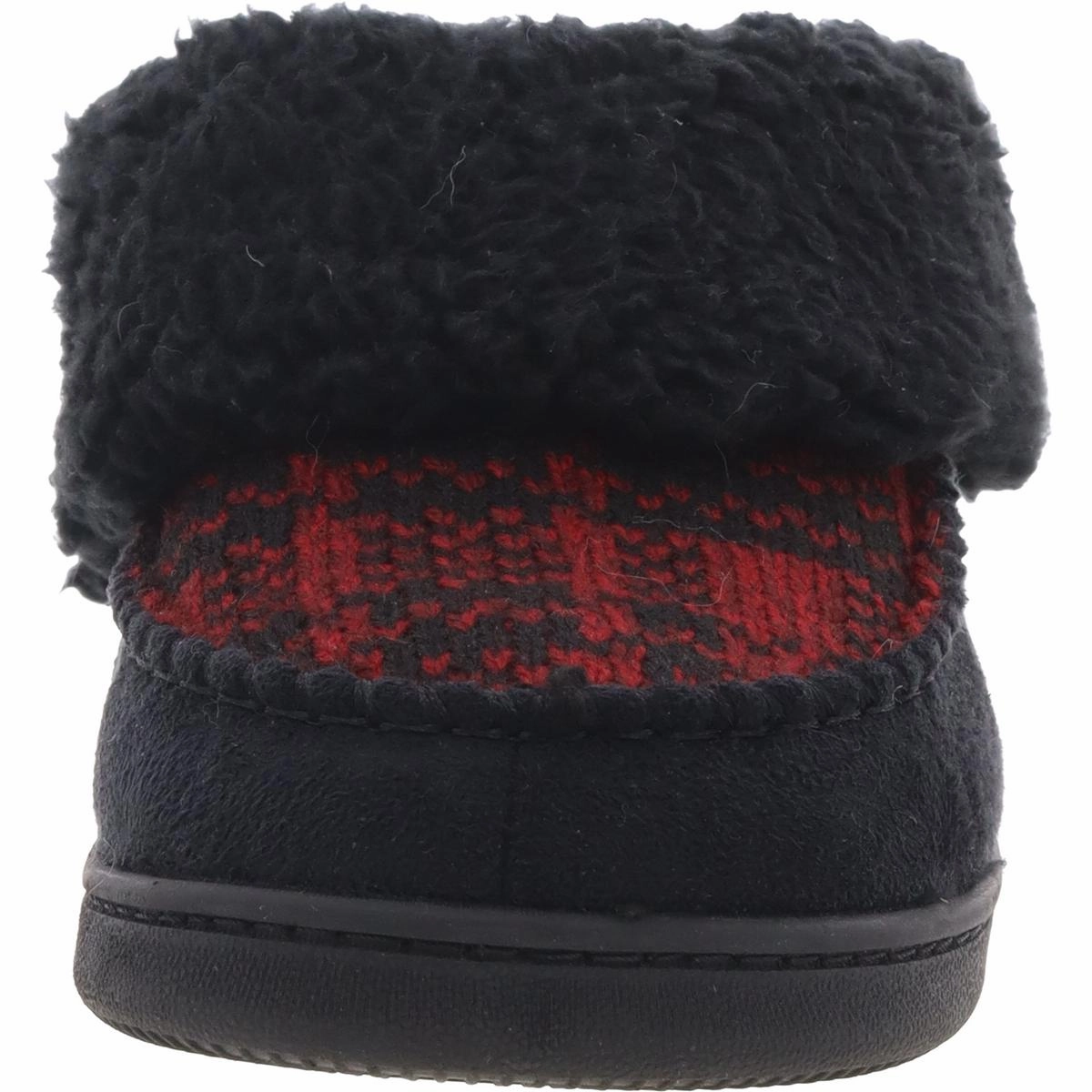 Womens Faux Fur Lined Faux Suede Scuff Slippers