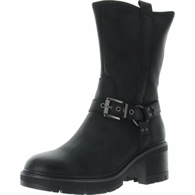 Womens Faux Fur Lined Man Made Motorcycle Boots Womens Boots clearance deals