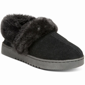Womens Faux Fur Lined Suede Bootie Slippers Cozy Womens Slippers discount
