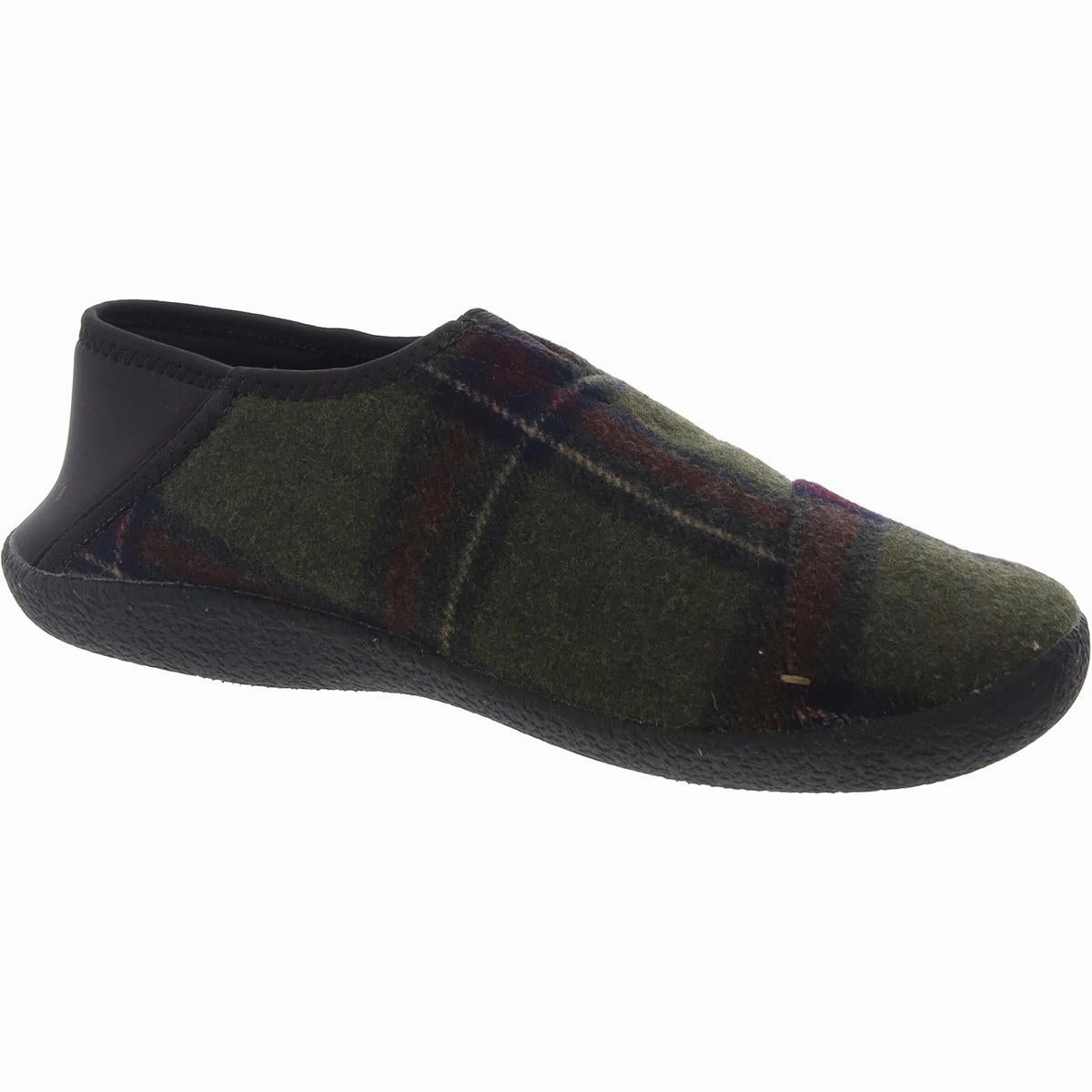 Womens Faux Fur Lined Wool Loafer Slippers