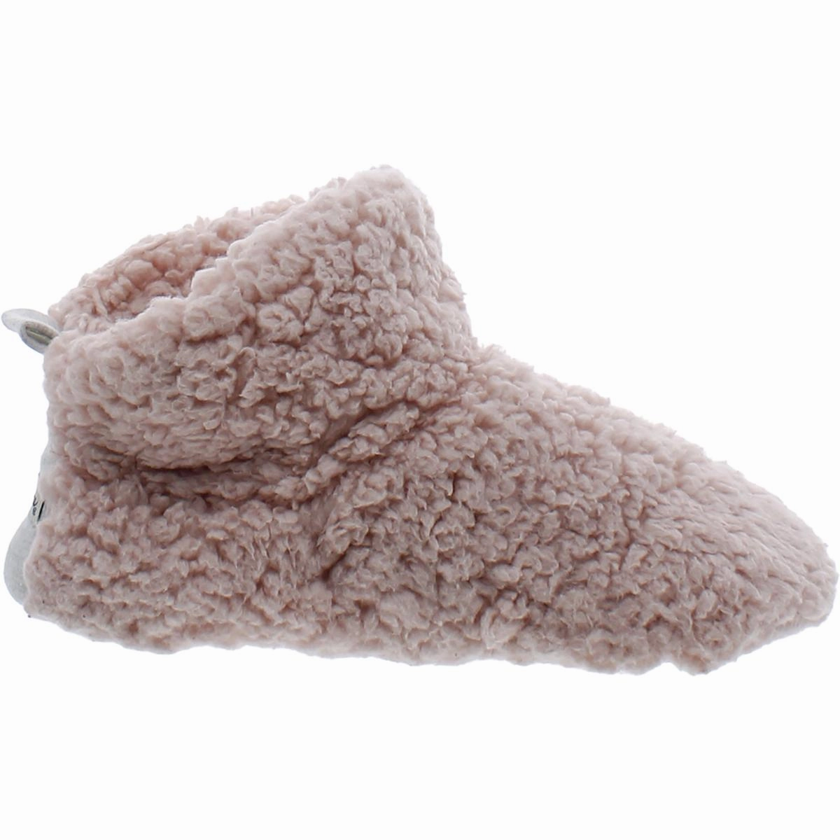 Womens Faux Fur Pull On Bootie Slippers