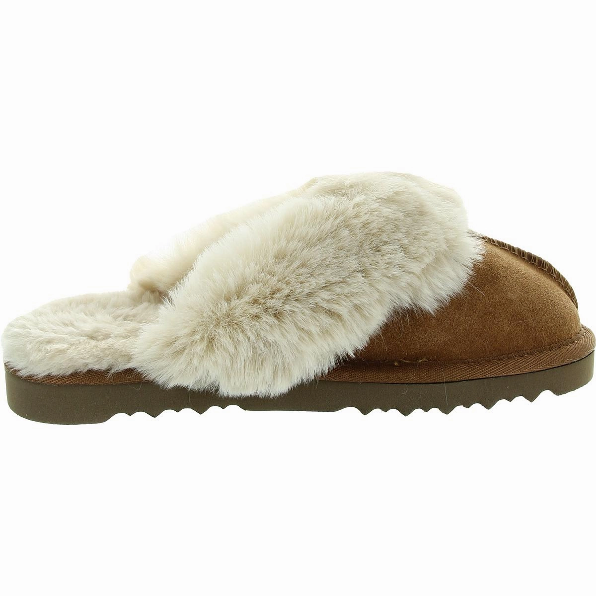 Womens Faux Fur Slide Slippers