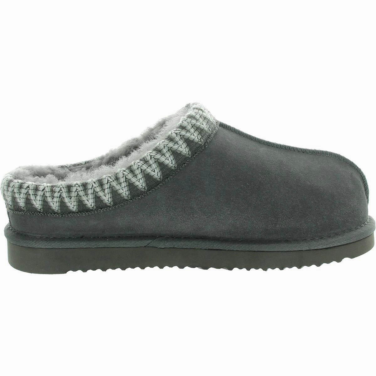 Womens Faux Fur Suede Slide Slippers