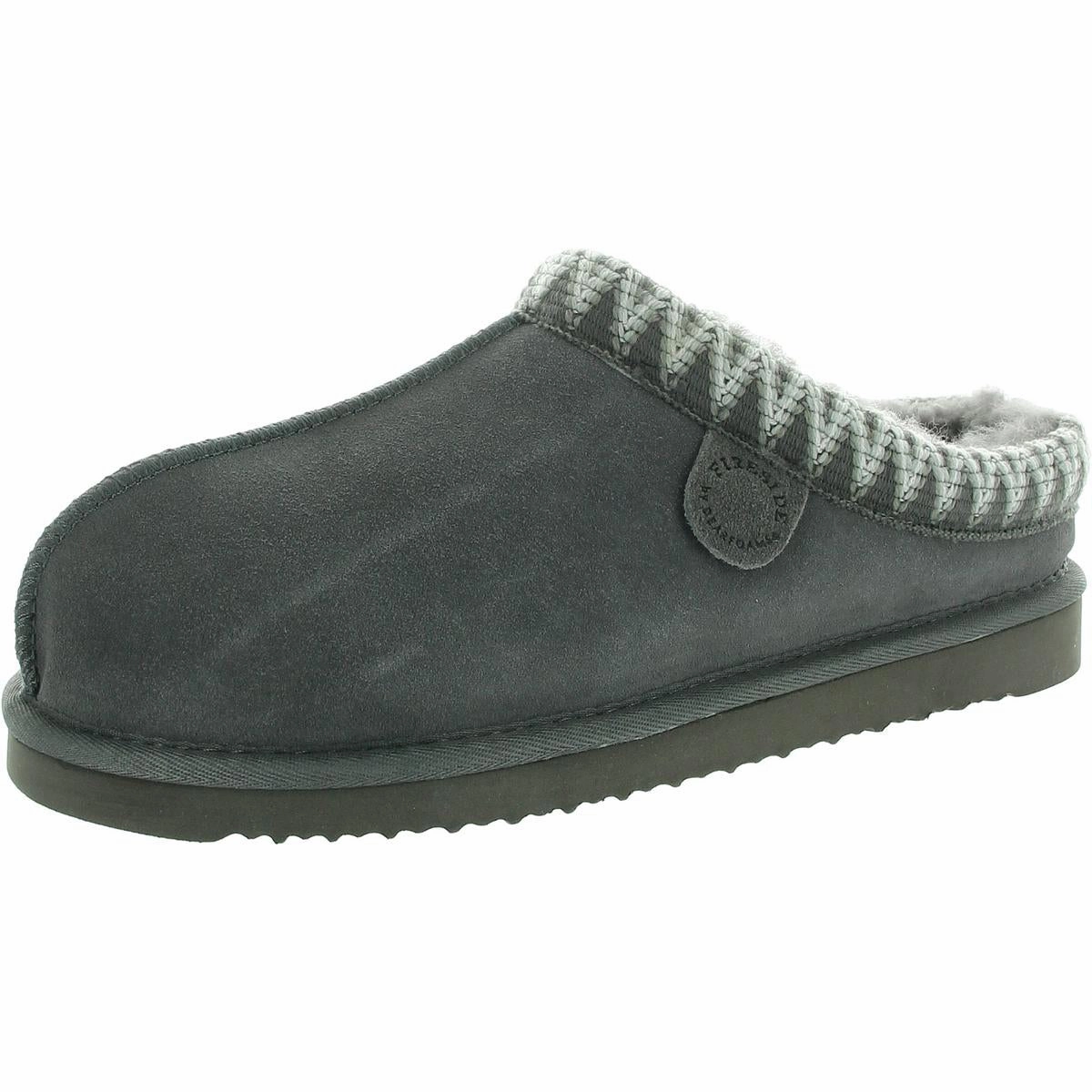 Womens Faux Fur Suede Slide Slippers