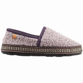 Womens Faux Fur Woven Trim Fleece Slippers Womens Slippers at low price