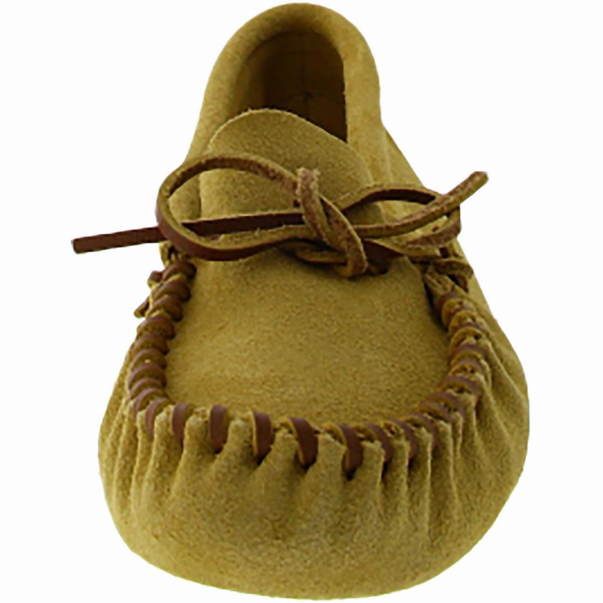 Womens Faux Leather Slip On Moccasin Slippers