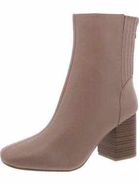 Womens Faux Leather Stretch Ankle Boots Womens Winter Boots promo deal