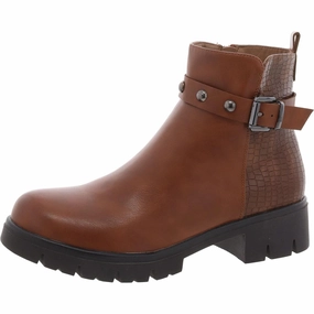 Womens Faux Leather Studded Booties Cheap Womens Leather Boots