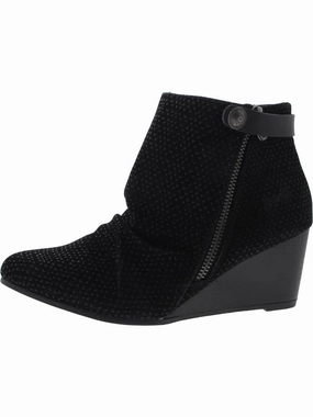 Womens Faux Suede Ankle Length Wedge Boots Comfortable Womens Boots low price