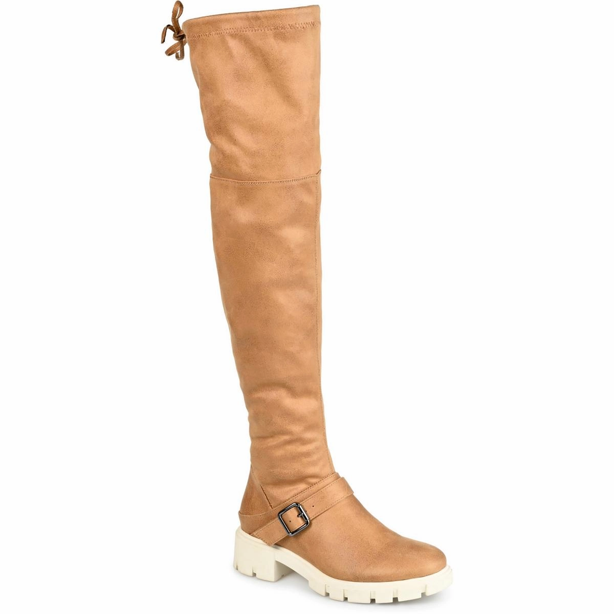 Womens Faux Suede Thigh-High Boots