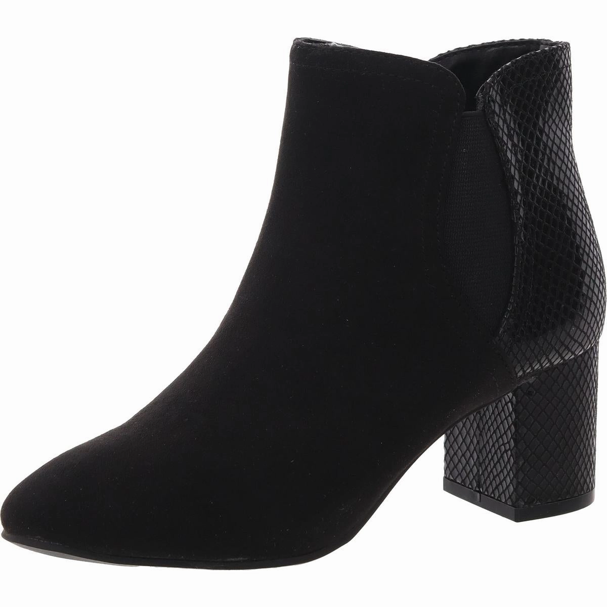 Womens Faux Suede Zipper Booties