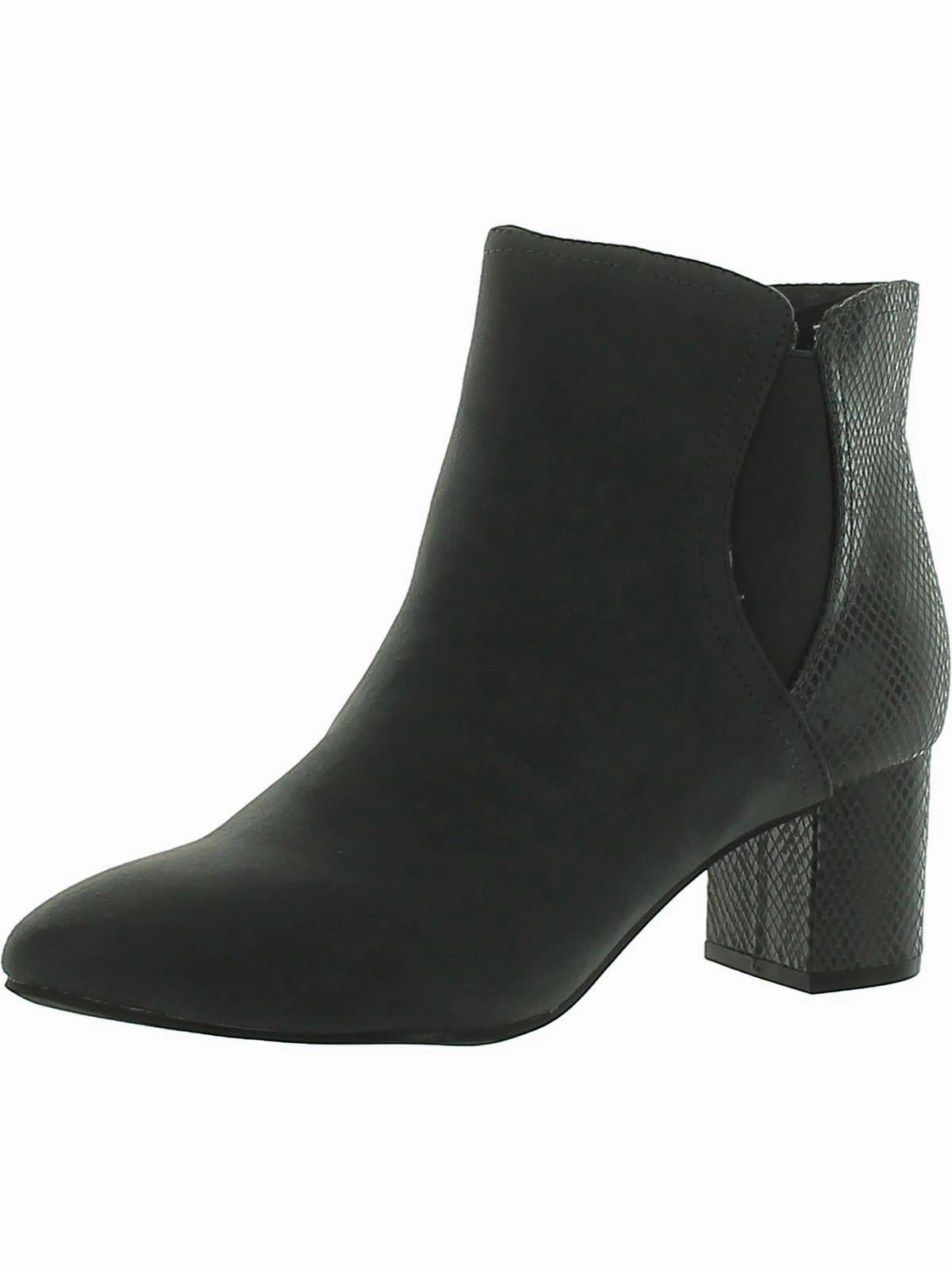 Womens Faux Suede Zipper Booties Womens Dress Boots for less