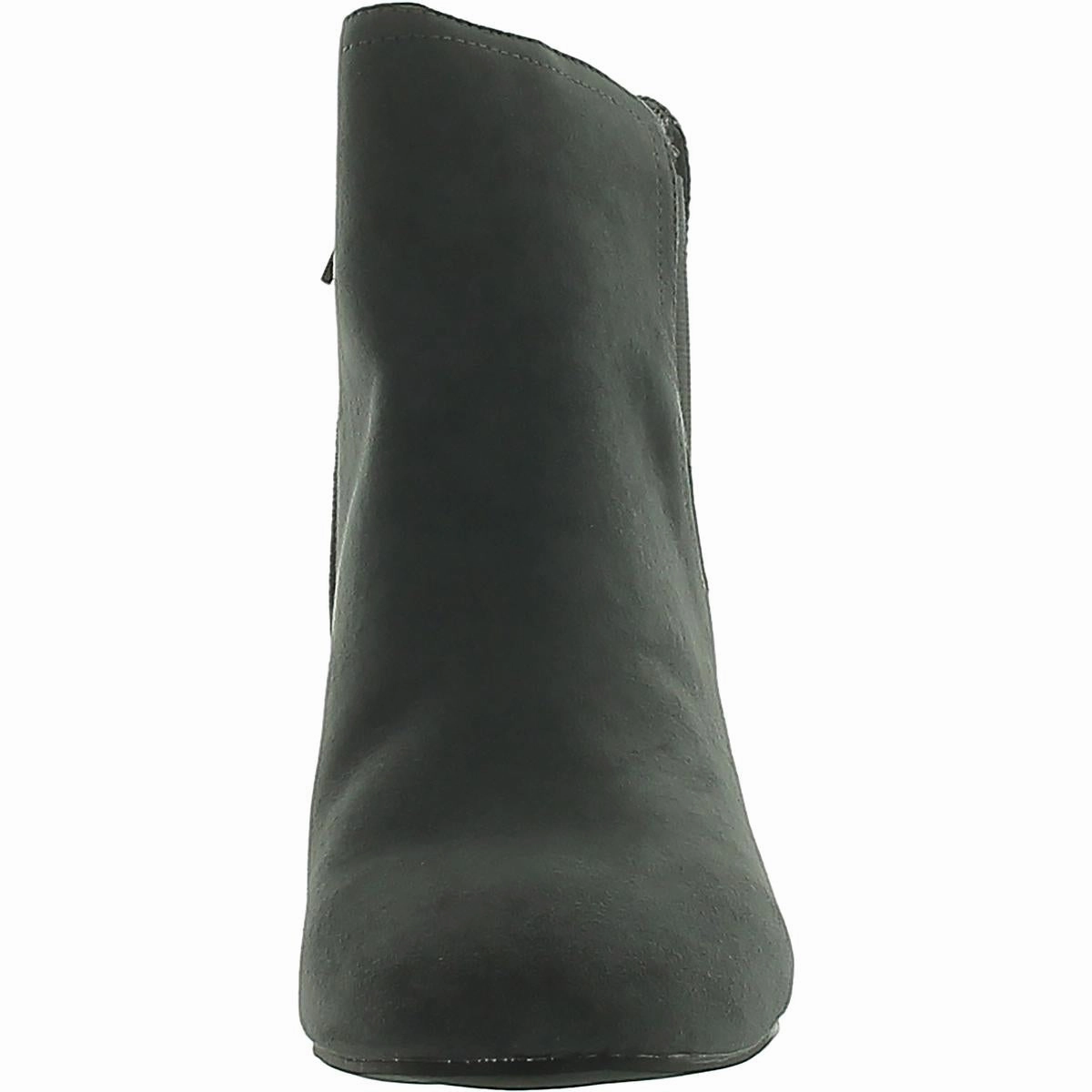 Womens Faux Suede Zipper Booties