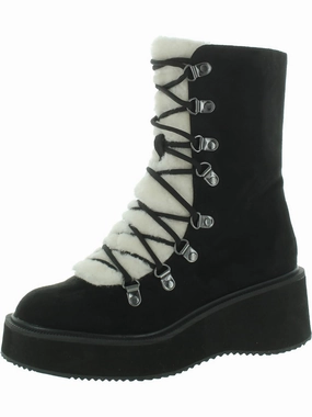 Womens Faux Suede Zipper Combat & Lace-Up Boots Comfortable Womens Boots low price
