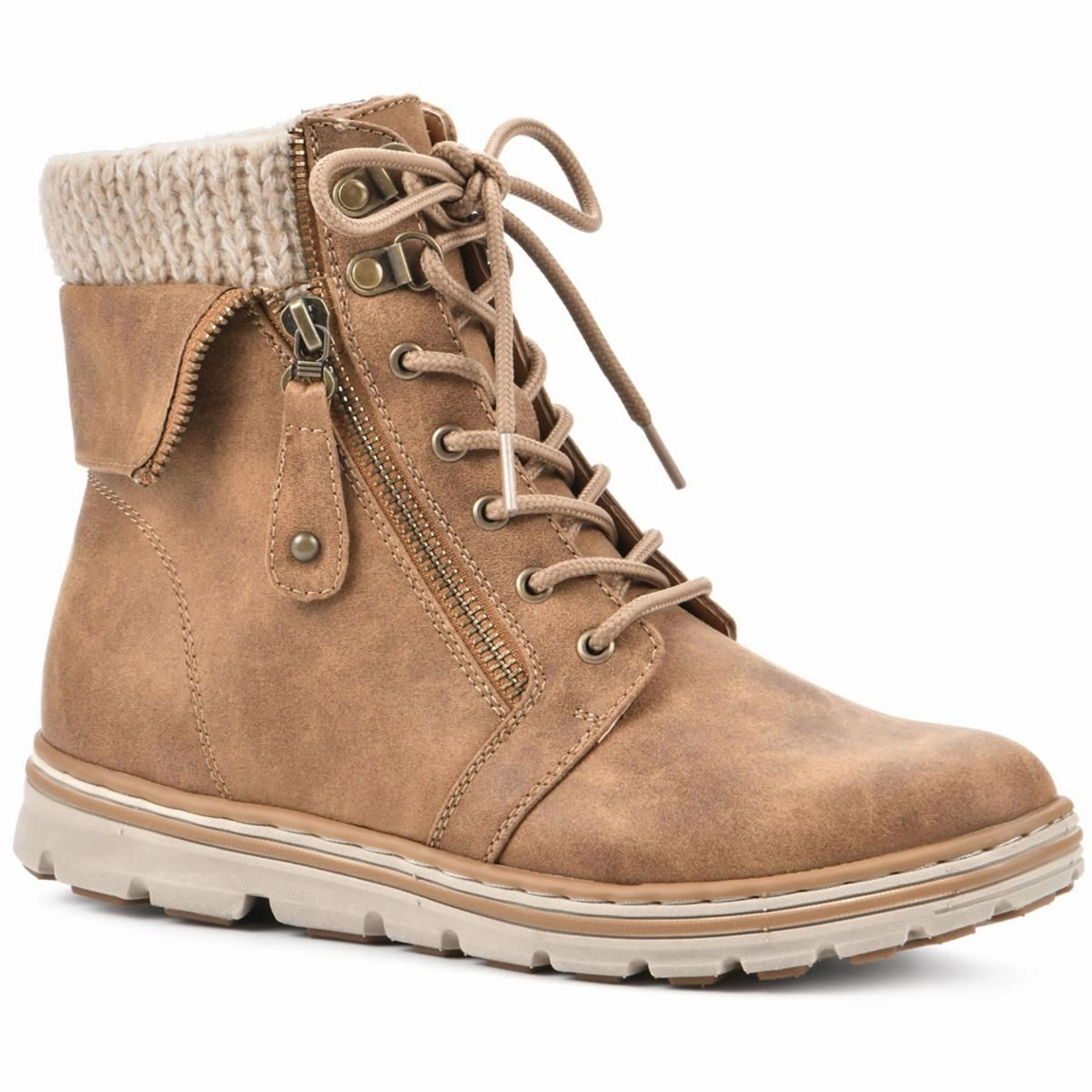 Womens Lace-Up Faux Leather Booties Womens Boots sale online