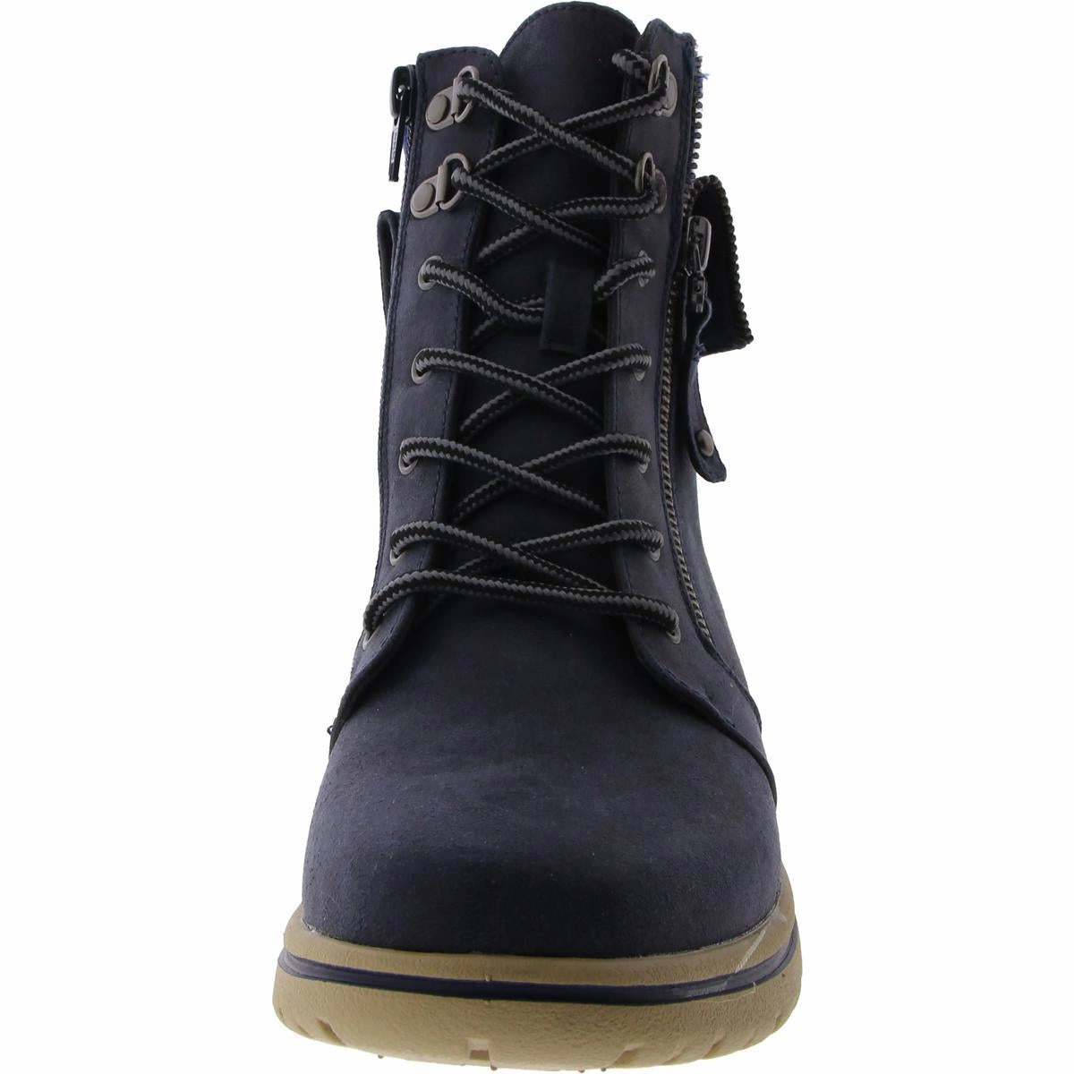 Womens Lace Up Mixed Media Winter & Snow Boots