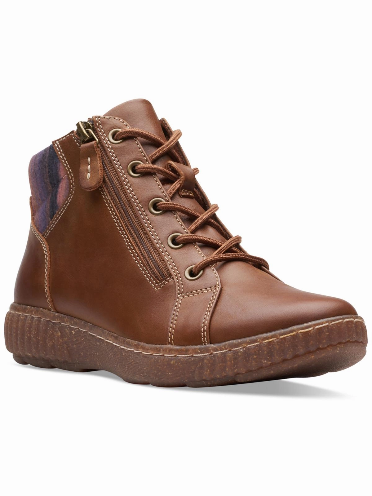 Womens Lace Up Zipper Ankle Boots