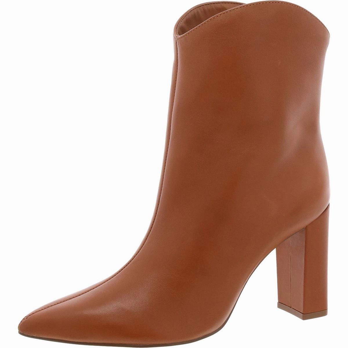 Womens Leather Almond Toe Ankle Boots