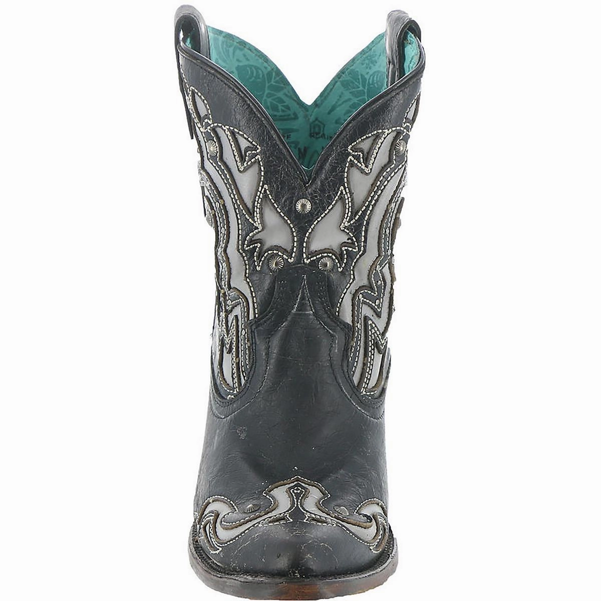 Womens Leather Studded Cowboy, Western Boots