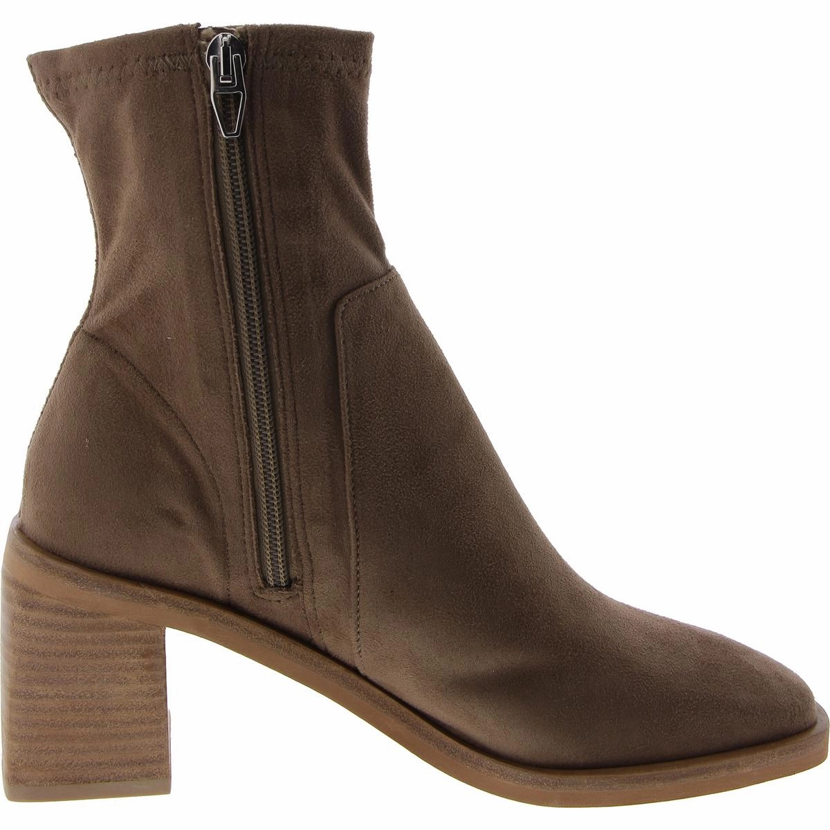 Womens Leather Zipper Ankle Boots