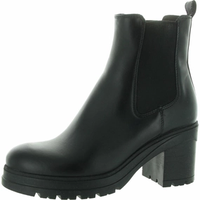 Womens Lugged Sole Faux Leather Ankle Boots Womens Winter Boots promo deal