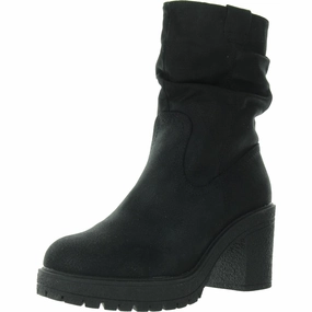 Womens Lugged Sole Faux Suede Mid-Calf Boots Womens Winter Boots promo deal
