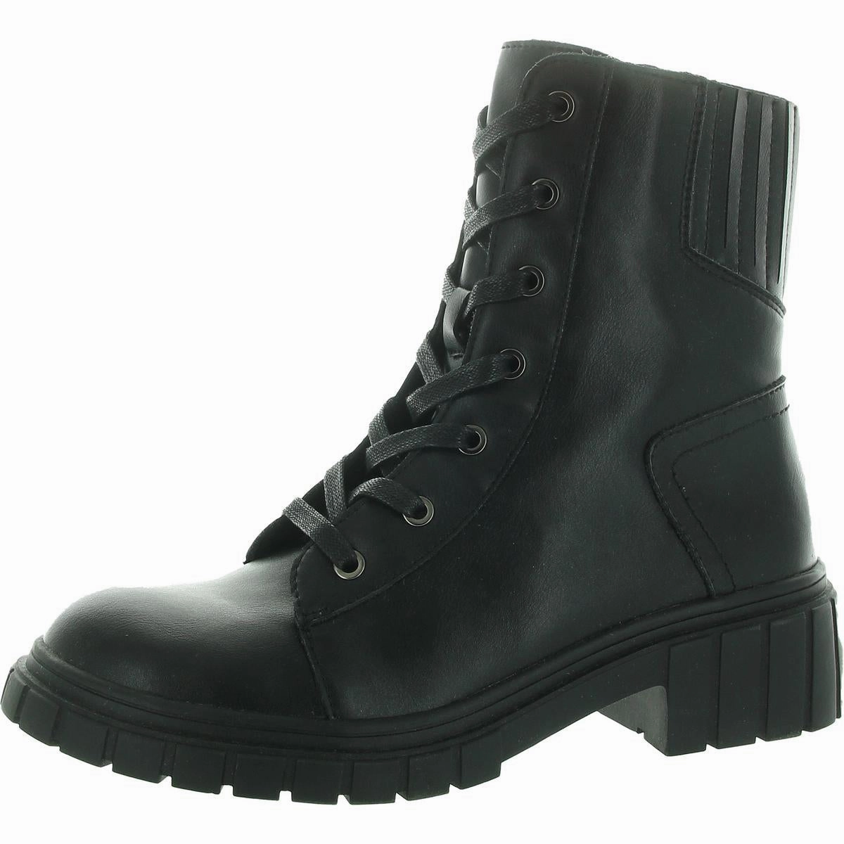 Womens Lugged Sole Leather Ankle Boots Cheap Womens Boots for winter
