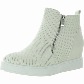 Womens Perforated Faux Leather Wedge Boots Sale on Womens Trendy Boots