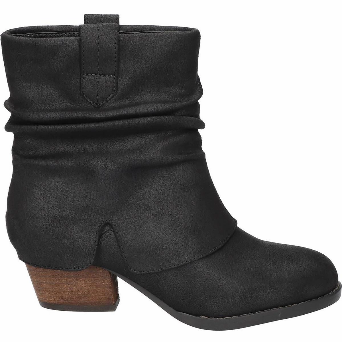 Womens Slouchy Faux Suede Ankle Boots