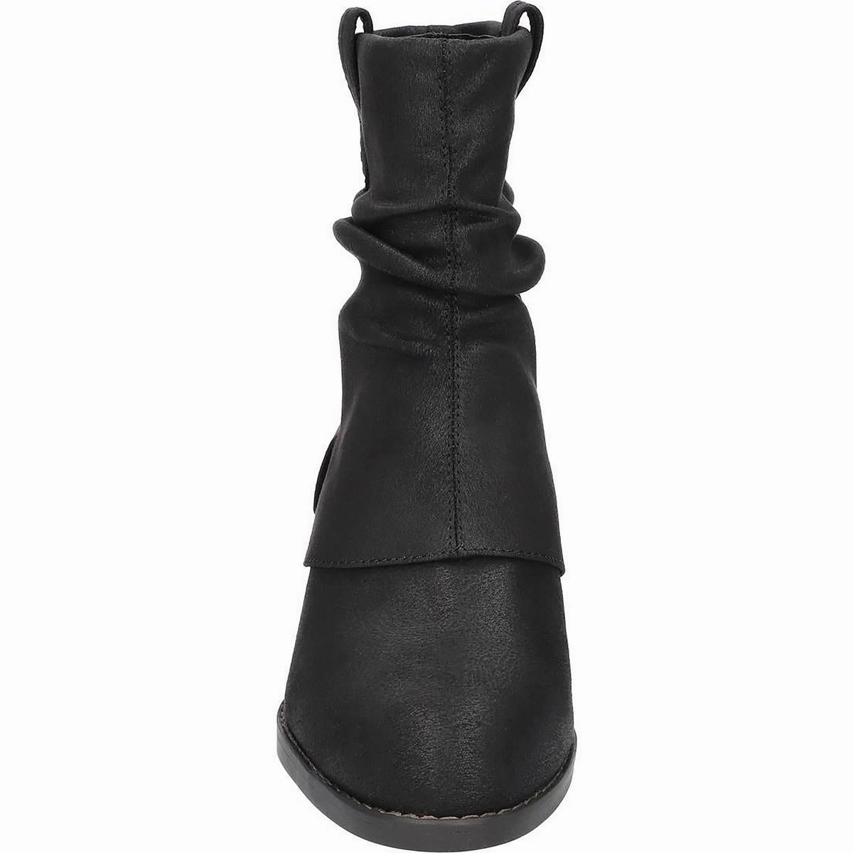 Womens Slouchy Faux Suede Ankle Boots