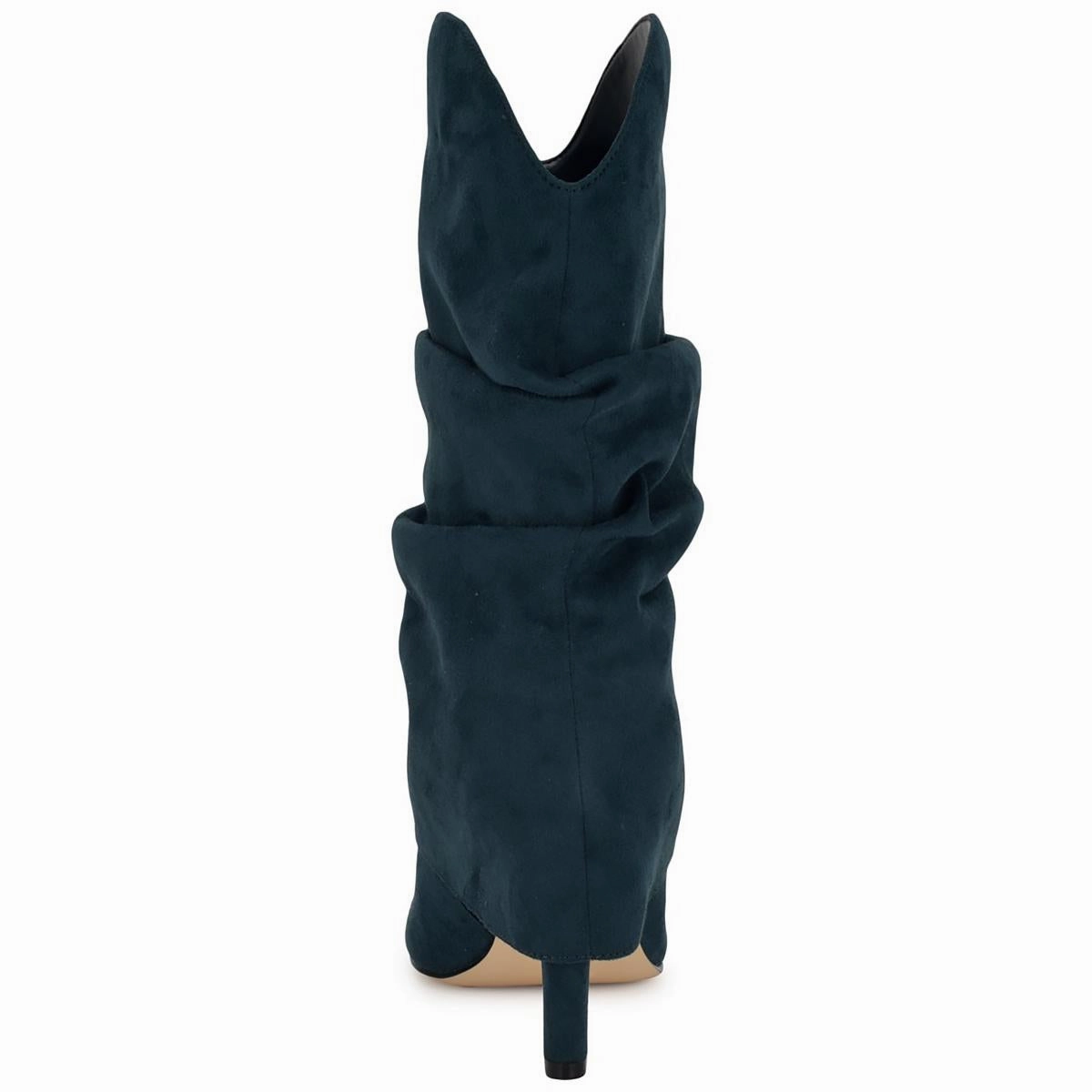 Womens Slouchy Faux Suede Mid-Calf Boots