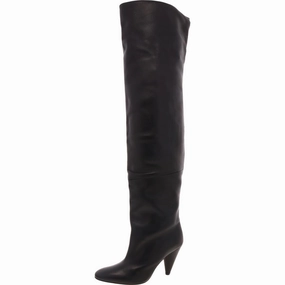 Womens Solid Leather Over-The-Knee Boots Womens Boots sale online
