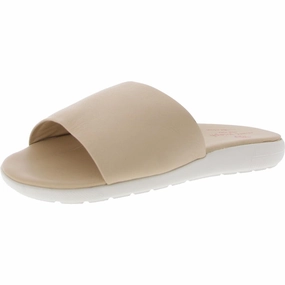 Womens Solid Leather Slide Sandals Womens Casual Sandals deals