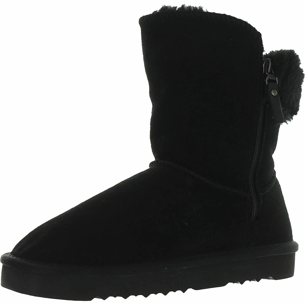 Womens Suede Cold Weather Shearling Boots
