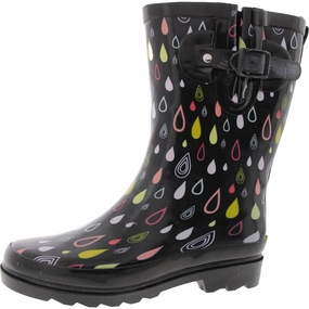 Womens Water Resistant Polyester Rain Boots Womens Boots clearance deals