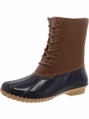 Womens Waterproof Faux Fur Lined Rain Boots Womens Winter Boots promo deal