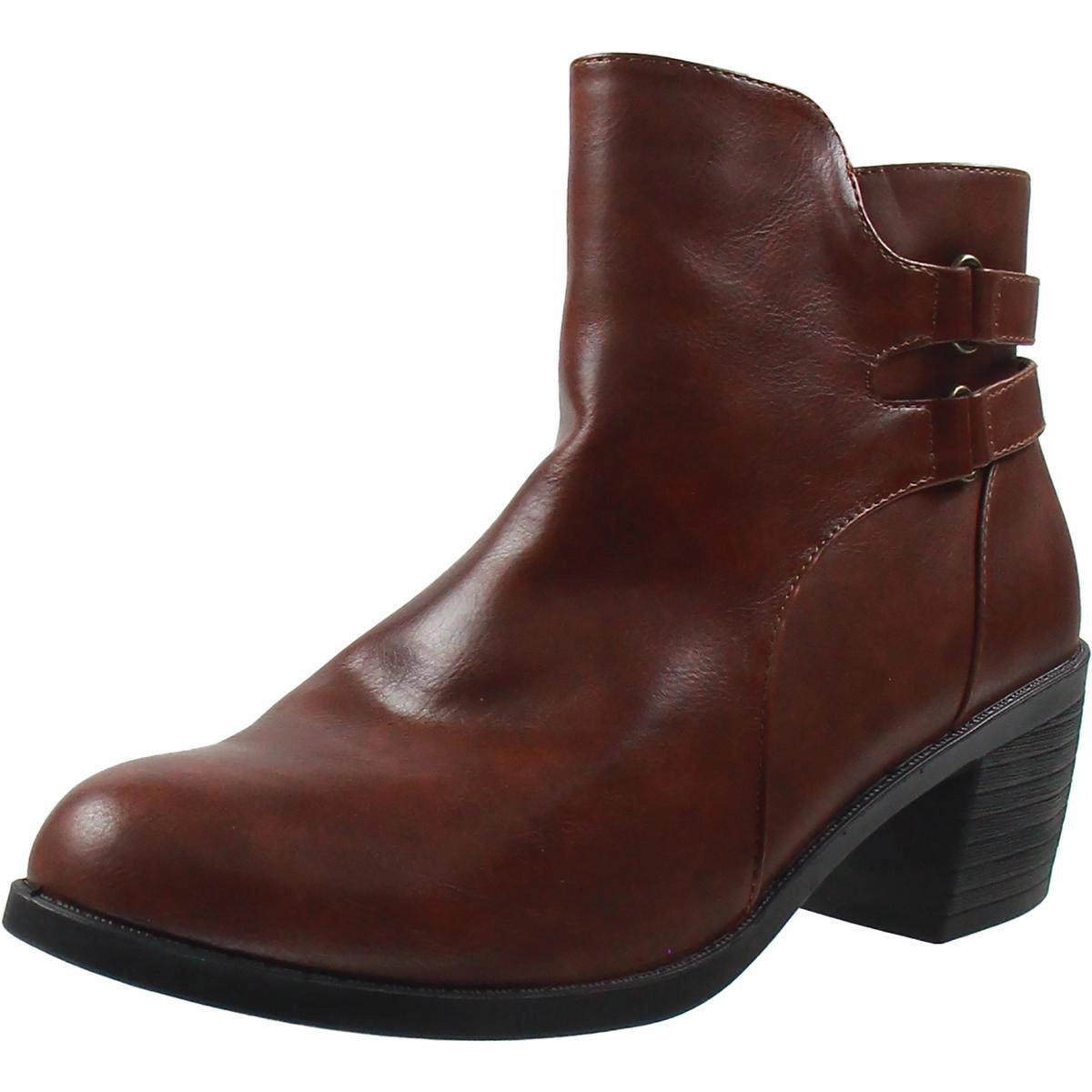 Womens Zipper Faux Leather Booties Comfortable Womens Boots low price