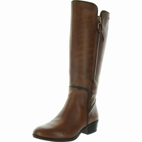 Womens Zipper Leather Knee-High Boots Sale on Womens Trendy Boots