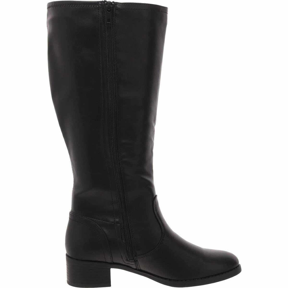 Womens Zipper Manmade Knee-High Boots