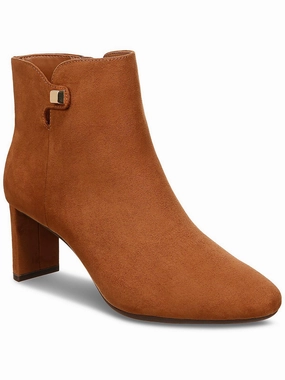 Womens Zipper Round Toe Booties Womens Dress Boots for less