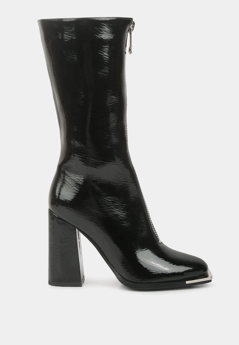 Year Round High Heeled Calf Boots Promo on Womens Fashionable Boots