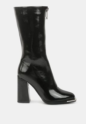 Year Round High Heeled Calf Boots Promo on Womens Fashionable Boots